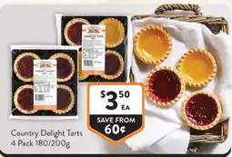 Foodworks Country Delight Tarts offer