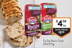 Foodworks Tip Top Raisin Toast offer