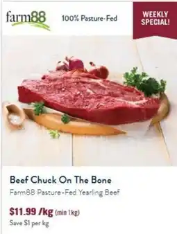 Tasman Butchers Beef Chuck On The Bone Farm88 Pasture-Fed Yearling Beef offer