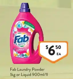 Foodworks Fab Laundry Powder offer