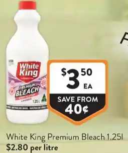 Foodworks White King Premium Bleach offer