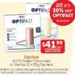 WHOLELIFE Optifast VLCD Shake Chocolate offer