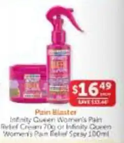 WHOLELIFE Infinity Queen Women's Pain Relief Cream or Spray offer