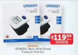 WHOLELIFE Omron HEM616L Basic Wrist Blood Pressure Monitor offer