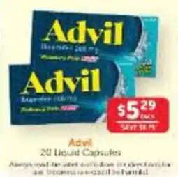 WHOLELIFE Advil 20 Liquid Capsules offer