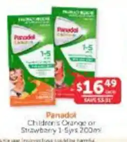 WHOLELIFE Paradol Childrens Orange or Strawberry 1-5yrs 200ml offer