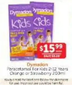 WHOLELIFE Dymadon Paracetamol For Kids 2-12 Years offer