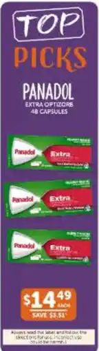 WHOLELIFE Panadol Extra Optizorb 48 Capsules offer