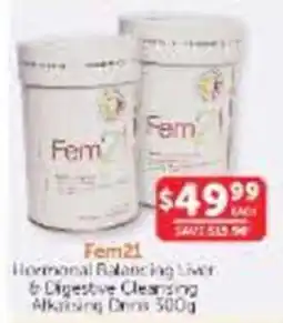 WHOLELIFE Fem21 Hormonal Balancing Liver & Digestive Cleansing Alkalising Drink offer