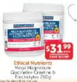 WHOLELIFE Ethical Nutrients Mega Magnesium Glycinate+Creatine & Electrolytes offer