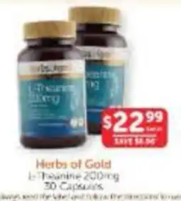WHOLELIFE Herbs of Gold L-Theanine 200mg offer