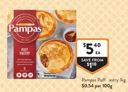 Foodworks Pampas Puff Pastry offer