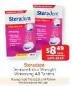WHOLELIFE Steradent Denture Extra Strength Whitening offer