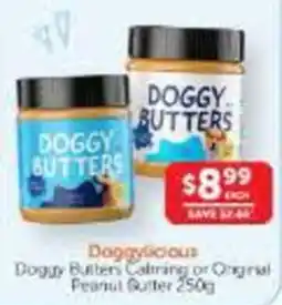 WHOLELIFE Doggylicious Doggy Butters Calming or Original Peanut Butter offer