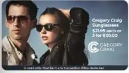 WHOLELIFE Gregory Craig Sunglasses offer