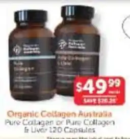 WHOLELIFE Organic Collagen Australia Pure Collagen & Liver 120 Capsules offer