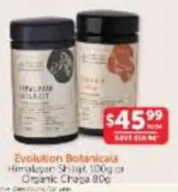 WHOLELIFE Evolution Botanicals Himalayan Shilajit Organic Chaga offer