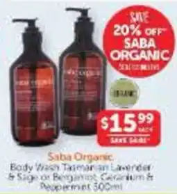 WHOLELIFE Saba Organic Body Wash offer