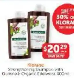 WHOLELIFE Klorane Strengthening Shampoo with Quinoa & Organic Edelweiss offer