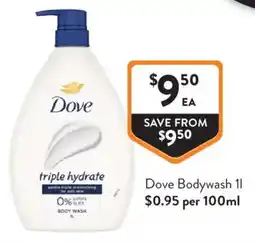 Foodworks Dove Bodywash offer