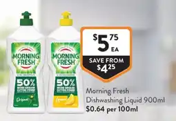 Foodworks Morning Fresh Dishwashing Liquid offer
