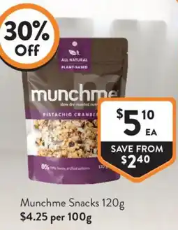 Foodworks Munchme Snacks offer