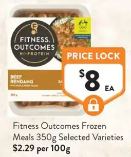 Foodworks Fitness Outcomes Frozen Meals 350g Selected Varieties offer
