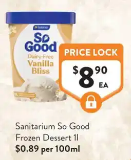 Foodworks Sanitarium So Good Frozen Dessert offer