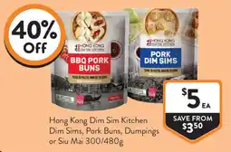 Foodworks Hong Kong Dim Sim Kitchen Dim Sims, Pork Buns, Dumpings or Siu Mai offer