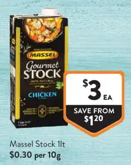 Foodworks Massel Stock offer