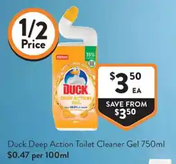 Foodworks Duck Deep Action Toilet Cleaner Gel offer