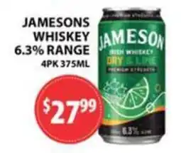 Star Liquor Jameson Irish Whiskey Dry & Lime offer