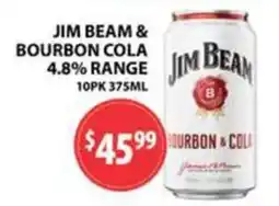 Star Liquor Jim Beam Bourbon & Cola offer