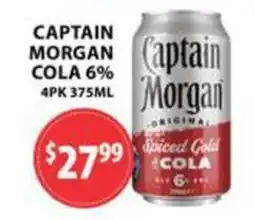 Star Liquor Captain Morgan Spiced Gold Cola offer