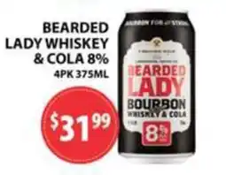 Star Liquor Bearded Lady Bourbon Whiskey & Cola offer