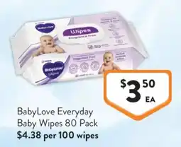 Foodworks BabyLove Everyday Baby Wipes offer