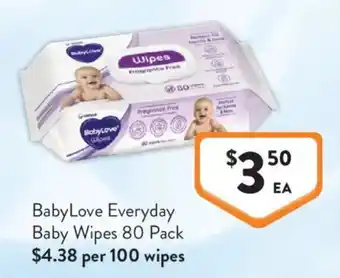 Foodworks BabyLove Everyday Baby Wipes offer