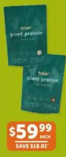 WHOLELIFE true plant protein offer