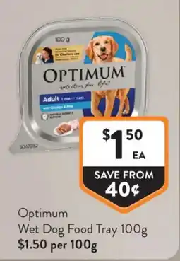 Foodworks Optimum Wet Dog Food Tray offer