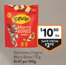 Foodworks Schmackos Original Marro Bones offer