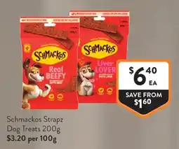 Foodworks Schmackos Strapz Dog Treats offer