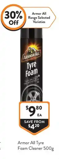 Foodworks Armor All Tyre Foam Cleaner offer
