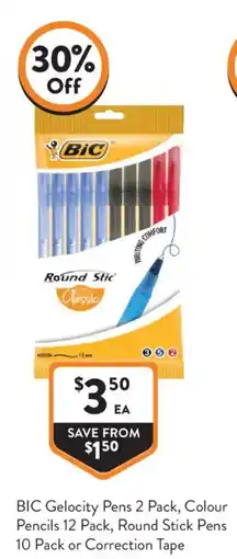 Foodworks BIC Round Stick Pens offer