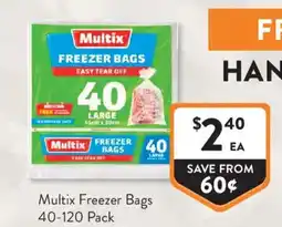Foodworks Multix Freezer Bags offer