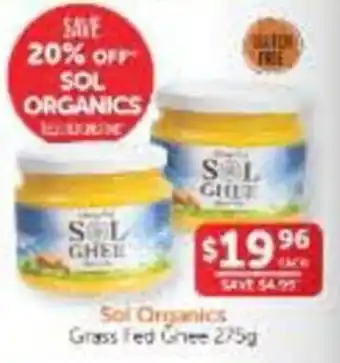 Sol Organics Grass Fed Ghee