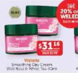 WHOLELIFE Weleda Smoothing Day Cream Wild Rose & White Tea offer