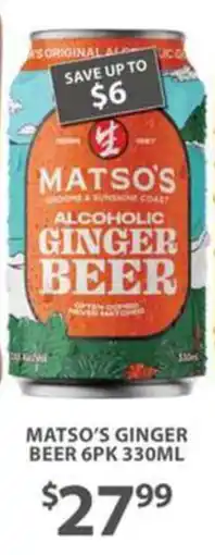 Star Liquor Matso's Ginger Beer offer