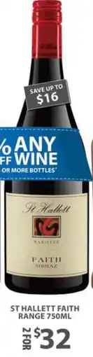 Star Liquor St Hallett Faith Shiraz offer