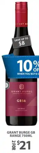 Star Liquor Grant Burge GB Range 750ml offer