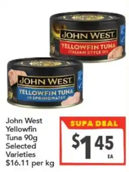 Supa Valu John West Yellowfin Tuna offer
